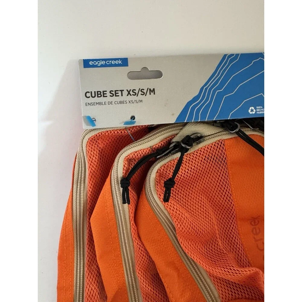 Eagle Creek Pack It Reveal 3 Piece Packing Cube Set XS, S, M NEW Sahara Mesh